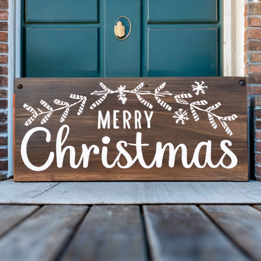 Christmas Wood Porch Signs